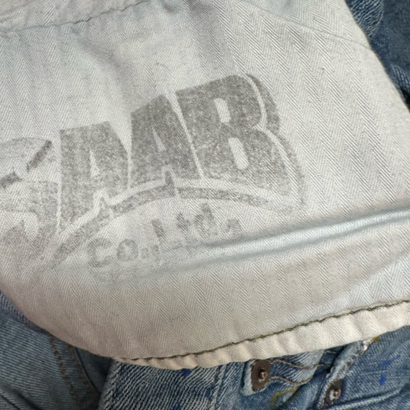 Moussy Womens Skinny Jeans Skinny Medium Wash Blue Distressed Splatter Size 24 - Picture 12 of 13